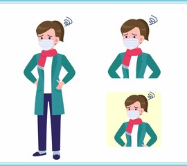 Young woman in a cardigan