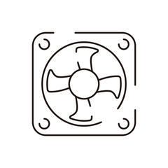 Computer Hardware Icons. Vector Illustration. 