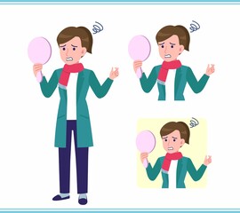 Young woman in a cardigan