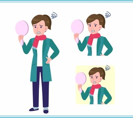 Young woman in a cardigan