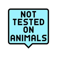 not tested on animals color icon vector. not tested on animals sign. isolated symbol illustration