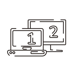 Computer Hardware Icons. Vector Illustration. 