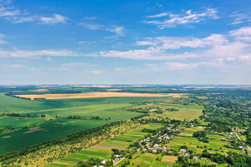 Obraz premium landscape view of one of the parts of Ukraine in the Khmelnytsky and Kiev regions.