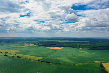 landscape view of one of the parts of Ukraine in the Khmelnytsky and Kiev regions.
