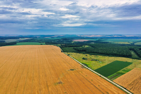 landscape view of one of the parts of Ukraine in the Khmelnytsky and Kiev regions.