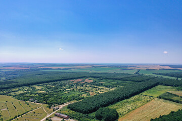 landscape view of one of the parts of Ukraine in the Khmelnytsky and Kiev regions.