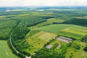Fototapeta premium landscape view of one of the parts of Ukraine in the Khmelnytsky and Kiev regions.