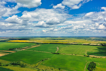 landscape view of one of the parts of Ukraine in the Khmelnytsky and Kiev regions.