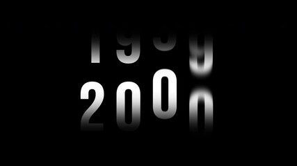 Analog counter counting up from 1960 to 2022 background. Time-lapse speed. Happy new year eve number counter. 4K footage motion graphic video rendering.