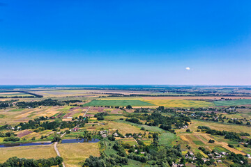 landscape view of one of the parts of Ukraine in the Khmelnytsky and Kiev regions.