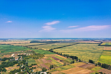 Fototapeta na wymiar landscape view of one of the parts of Ukraine in the Khmelnytsky and Kiev regions.