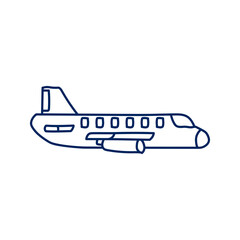 airplane doodle sketch style icon. isolated on white background simple ink hand drawn Vector illustration