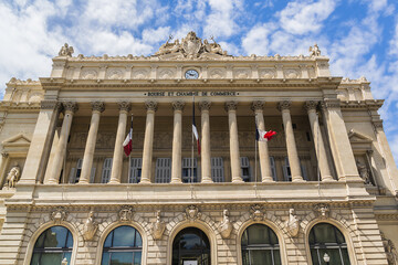Marseille Stock Exchange (Palais de la Bourse et Chambre de Commerce, 1860) at Rue St Ferroel....