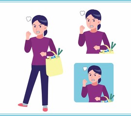 Young woman dressed in purple