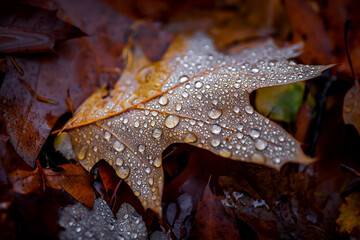 water drops on leaves