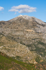 Torrecilla peak in the Sierra de las Nieves national park, Malaga province. Spain