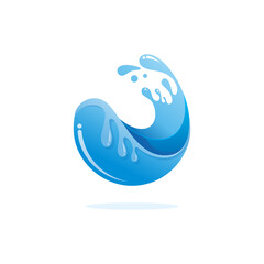 Fototapeta na wymiar luxury and simple water drop vector logo
