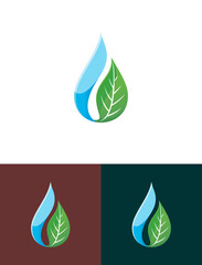 luxury and simple water drop vector logo