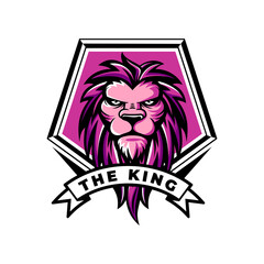 luxury and esport style lion illustration vector logo