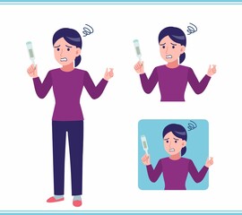 Young woman dressed in purple