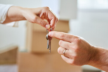 Key as a symbol for real estate and house purchase