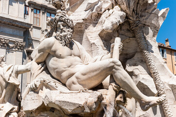 Vierströmebrunnen auf Piazza Navona in Rom