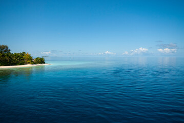 eautiful tropical Maldives resort hotel and island with beach and sea...
