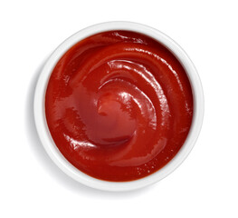 ketchup sauce in ramenkin - obrazy, fototapety, plakaty