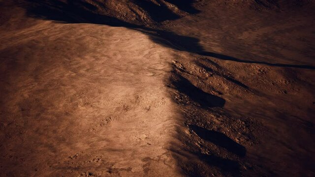 Fictional Mars Soil Aerial View of Martian Desert