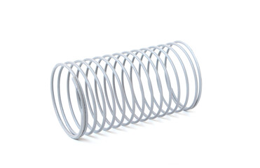 Metal spring isolated on white background