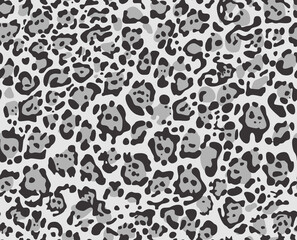 
Jaguar leopard skin seamless pattern. Abstract background of dark spots on a white background in the style of a leopard. Print. Vector illustration
