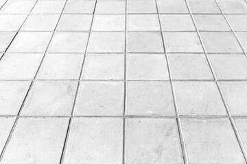 White cement tiles outside the building pattern and seamless background