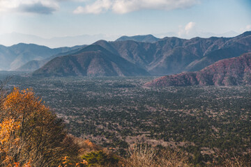展望台からみえる山の景色