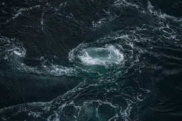Water vortex at maelstrom Saltstraumen in Norway © Fridimedia