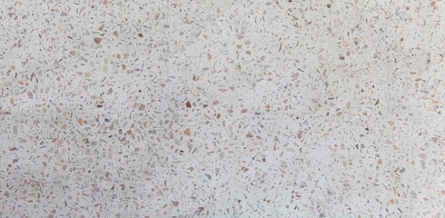 Panorama of White terrazzo floor texture and seamless background