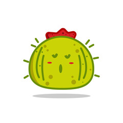 Cactus cute character with relax pose