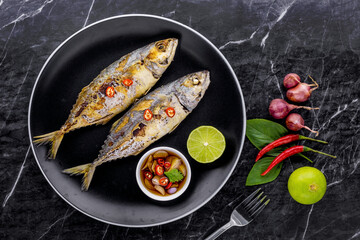 Fried mackerel favorite Thai food