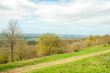 Fototapeta na wymiar Malvern hills in the springtime