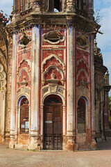 Corner door of Durga temple, Rajnagar palatial complex ruins, Bihar, india.