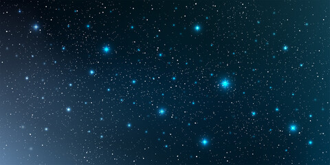 Beautiful background galaxy illustration with stardust and bright shining stars illuminating the space.