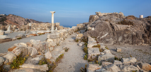 Agios Stefanos ruins in Kefalos bay of Kos island in Greece.