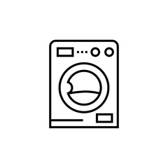 Washer icon. Housekeeping sign symbol vector illustration.