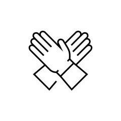 Rubber gloves icon. Housekeeping sign symbol vector illustration.
