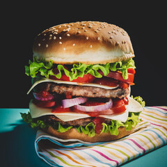 hamburger isolated on white