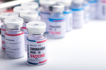 coronavirus covid19 vaccine concept, medical research or science laboratory, study for making virus vaccine to protection a coronavirus COVID-19