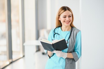 Portrait of a young medical worker with positive attitude
