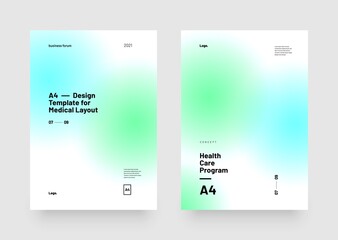 Vector layout template with color spots for medical layout. For poster, flyer or banner.