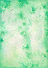 Recycle concept. Green watercolor background with watercolour ombre. White paper. Abstract aquarelle texture. Organic colors. Natural watercolor degrade painting backdrop. Green painted banner - Jpeg