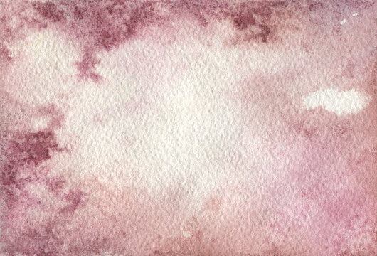 Modern purple watercolor background with watercolour ombre on white paper. Abstract aquarelle texture in soft lavender tone. Violet watercolor degrade painting backdrop. Mauve painted wallpaper - Jpeg