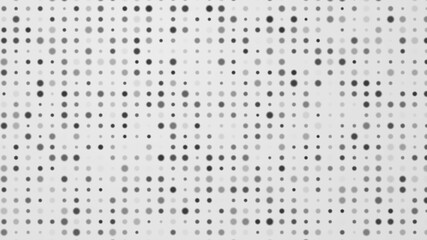 Dot white black pattern gradient texture background. Abstract  technology big data digital concept. 3d rendering.